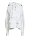 Maison Margiela Woman Jacket White Size 14 Linen, Polyurethane In White