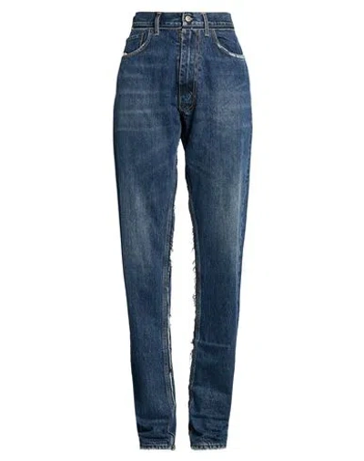 Maison Margiela Woman Jeans Blue Size 32 Cotton