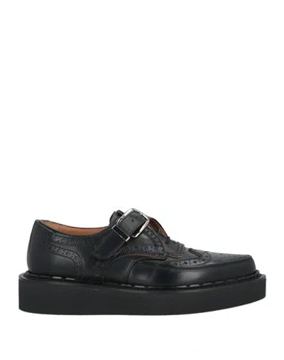 Maison Margiela Woman Lace-up Shoes Black Size 8 Leather