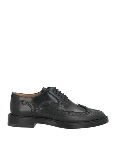 Maison Margiela Woman Lace-up Shoes Black Size 8 Leather