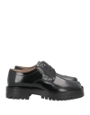 Maison Margiela Woman Lace-up Shoes Black Size 8 Leather