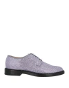 Maison Margiela Woman Lace-up Shoes Lilac Size 7 Textile Fibers In Purple