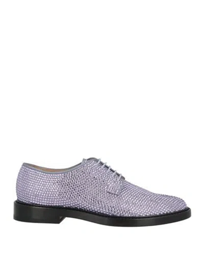 Maison Margiela Woman Lace-up Shoes Lilac Size 7 Textile Fibers In Purple