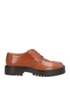 Maison Margiela Woman Lace-up Shoes Tan Size 6 Leather In Brown