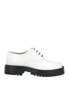 Maison Margiela Tabi County Lace-up Loafers In White