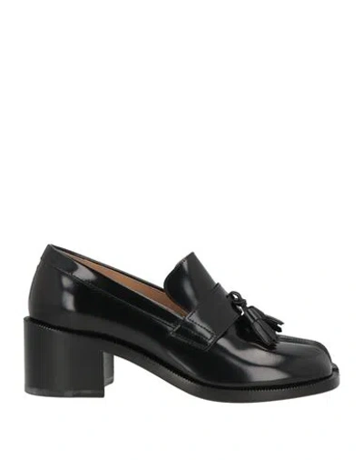 Maison Margiela Woman Loafers Black Size 6 Leather