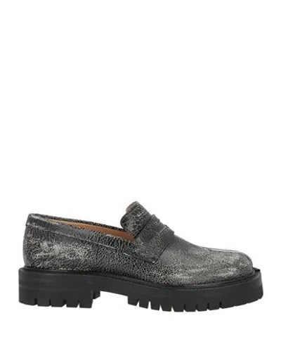 Maison Margiela Woman Loafers Black Size 6 Leather