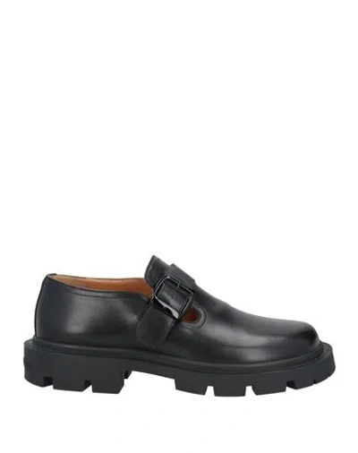 Maison Margiela Buckle Leather Loafers In Black