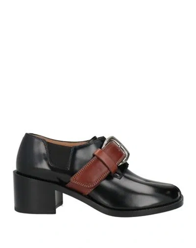 Maison Margiela Woman Loafers Black Size 8 Leather