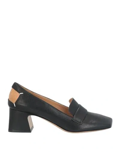 Maison Margiela Woman Loafers Black Size 7.5 Leather