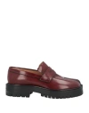 Maison Margiela Woman Loafers Burgundy Size 8 Leather In Brown