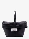 Maison Margiela Rectangular Leather Clutch Loop Handle In Black