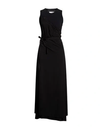 Maison Margiela Woman Maxi Dress Black Size Xs Polyester In Red