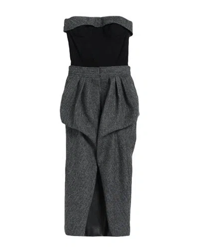 Maison Margiela Woman Midi Dress Black Size 8 Wool
