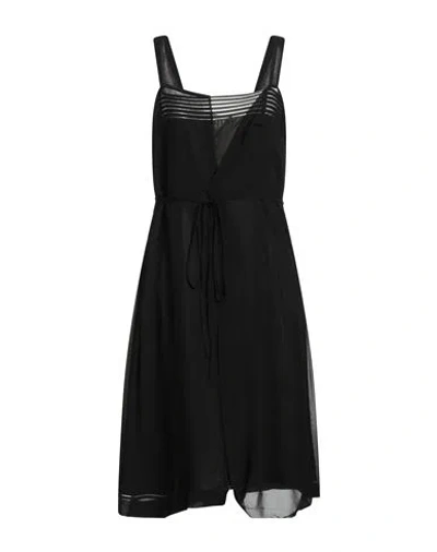 Maison Margiela Woman Midi Dress Black Size 8 Acetate, Viscose, Silk