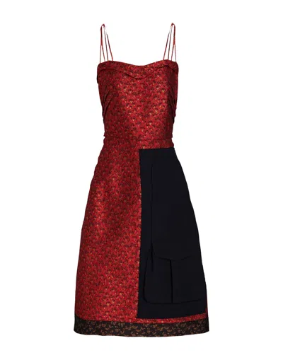 Maison Margiela Midi Dresses In Red