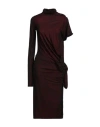 Maison Margiela Viscose Dress With Asymmetric Sleeves In Red