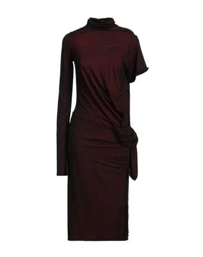 MAISON MARGIELA MAISON MARGIELA WOMAN MIDI DRESS BURGUNDY SIZE 8 VISCOSE