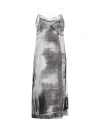 Maison Margiela Lace Trim Abstract-print Midi Slip Dress In White