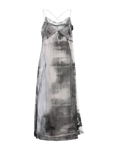 MAISON MARGIELA MAISON MARGIELA WOMAN MIDI DRESS LILAC SIZE 2 SILK, CUPRO, VISCOSE, POLYAMIDE