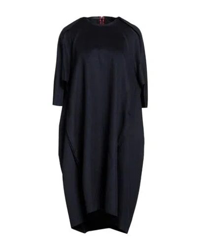 Maison Margiela Woman Midi Dress Midnight Blue Size 6 Virgin Wool