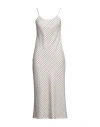 Maison Margiela Woman Midi Dress Off White Size 4 Wool, Silk In Off White