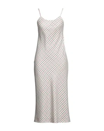 Maison Margiela Woman Midi Dress Off White Size 4 Wool, Silk