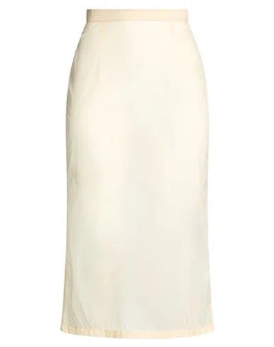 Maison Margiela Woman Midi Skirt Beige Size 6 Polyamide In Neutral