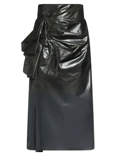 Maison Margiela Woman Midi Skirt Black Size 6 Polyester