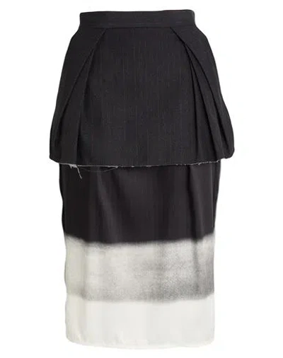 Maison Margiela Woman Midi Skirt Charcoal Size 4 Polyamide In Grey