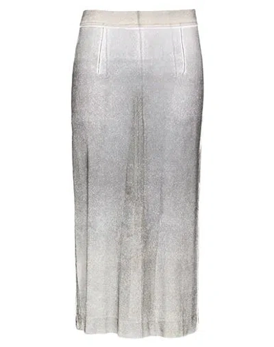 Maison Margiela Woman Midi Skirt Charcoal Size M Silk In Gray