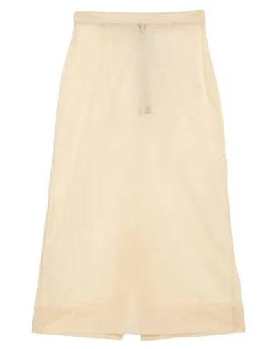 Maison Margiela Woman Midi Skirt Ivory Size 8 Polyamide In White