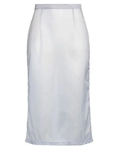Maison Margiela Woman Midi Skirt Light Blue Size 4 Polyamide