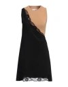 Maison Margiela Mm6  Woman Mini Dress Sand Size S Viscose, Cupro, Polyamide, Elastane In Black