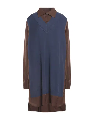 Maison Margiela Short Dresses In Blue