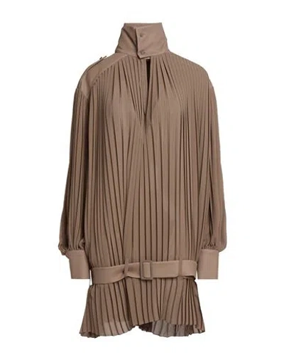 Maison Margiela Woman Mini Dress Khaki Size 4 Polyester In Sand