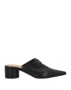 Maison Margiela Woman Mules & Clogs Black Size 5 Leather