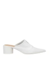 Maison Margiela Woman Mules & Clogs White Size 5.5 Leather In White
