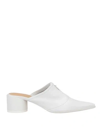 Maison Margiela Woman Mules & Clogs White Size 5.5 Leather