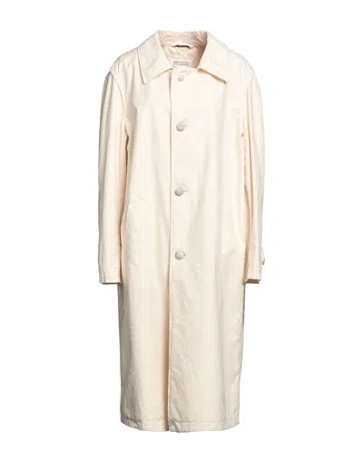Maison Margiela Long Cotton Trench Coat In White