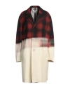Maison Margiela Woman Overcoat & Trench Coat Burgundy Size 10 Cotton In Multi