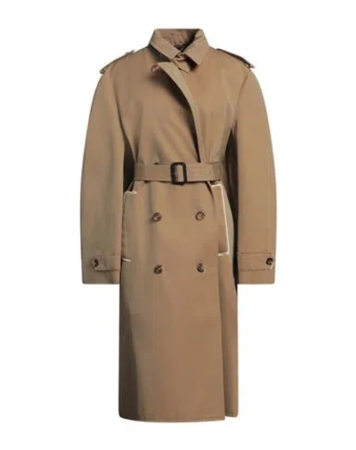 Maison Margiela Woman Overcoat & Trench Coat Camel Size 6 Cotton In Beige
