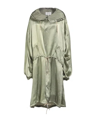 Maison Margiela Overcoats In Sage Green