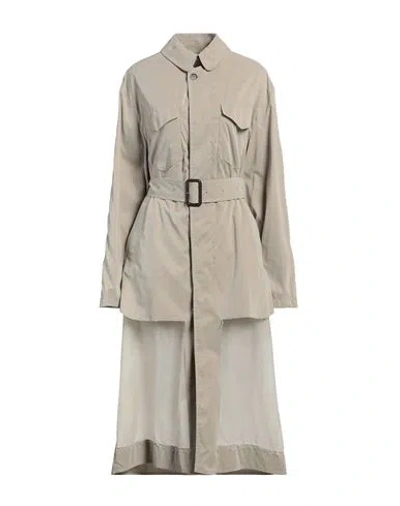 Maison Margiela Woman Overcoat & Trench Coat Taupe Size 6 Polyester, Polyamide, Nylon In Grey