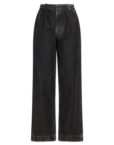 Maison Margiela Woman Pants Black Size 4 Cotton In Animal Print