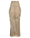 Maison Margiela Trousers With Triple Ple In Beige