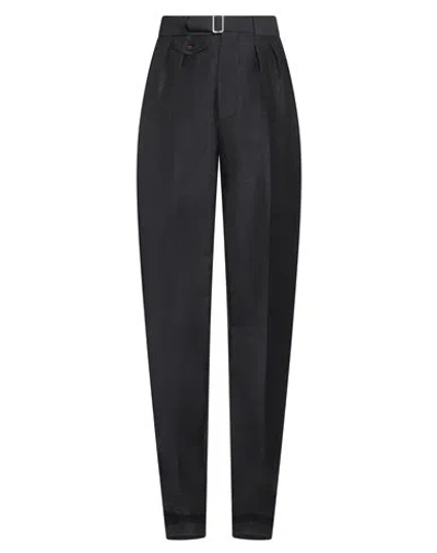 Maison Margiela Woman Pants Charcoal Size 16 Mohair Wool, Wool In Grey