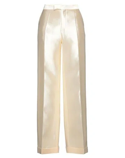 Maison Margiela Woman Pants Beige Size 4 Viscose, Cotton, Silk In White
