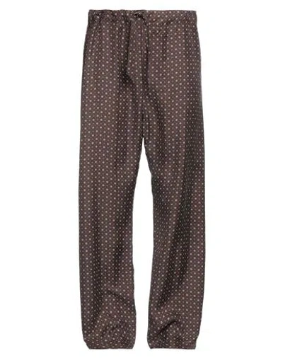 Maison Margiela Man Pants Dark Brown Size 42 Silk