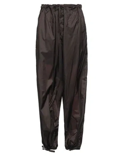 Maison Margiela Woman Pants Dark Brown Size 8 Polyamide